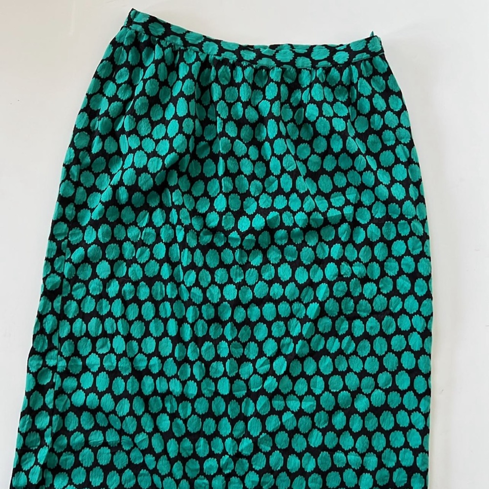 80s midi pencil skirt bold art pattern